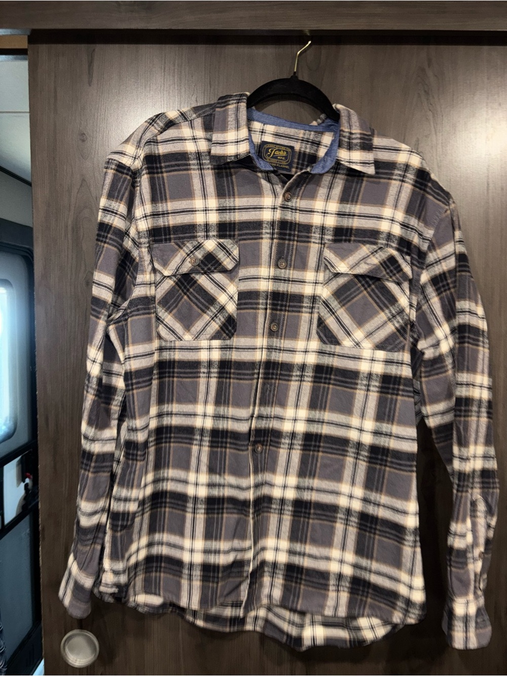 Jachs Men's Plaid Button-Down Shirt - Blue & White